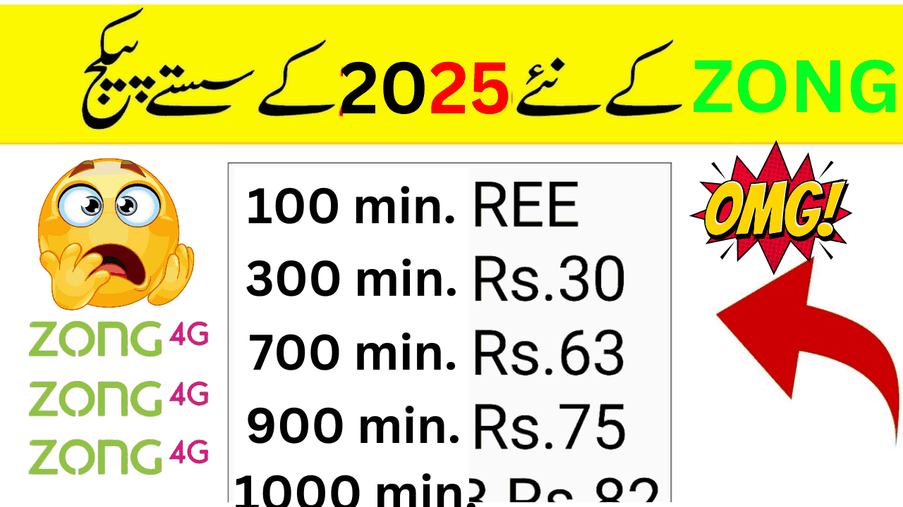 Zong Call Packages Monthly 80 rupees